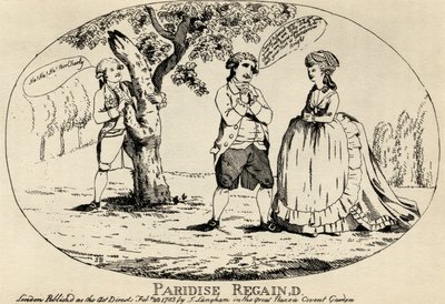 Paradiso Riconquistato, pubblicato da J. Langham, 1783 da English School